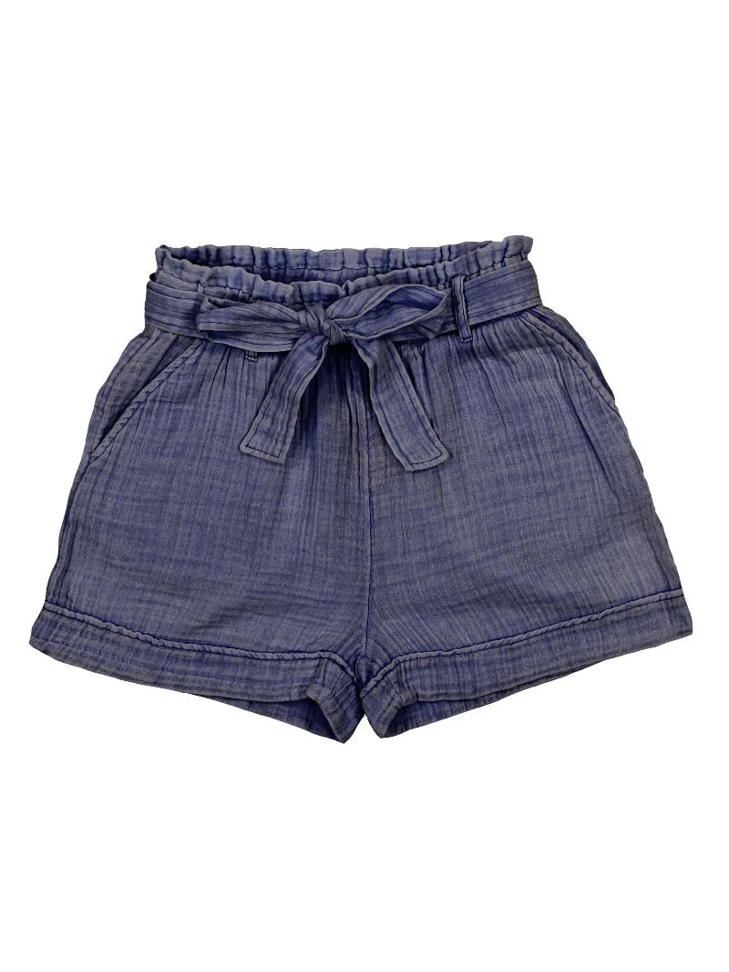 GAUZE SHORTS INDIGO