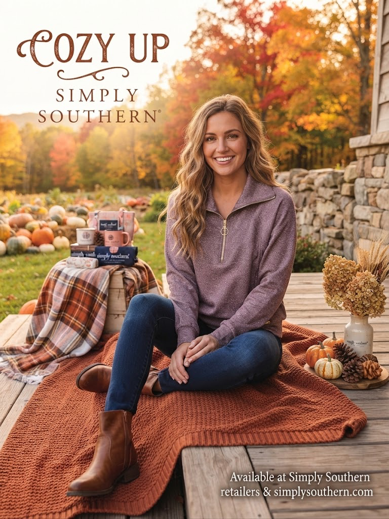 Simply Southern Quarter Zip Pullover Violet Gray