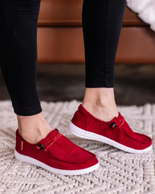 CORKYS KAYAK CORDUROY RED