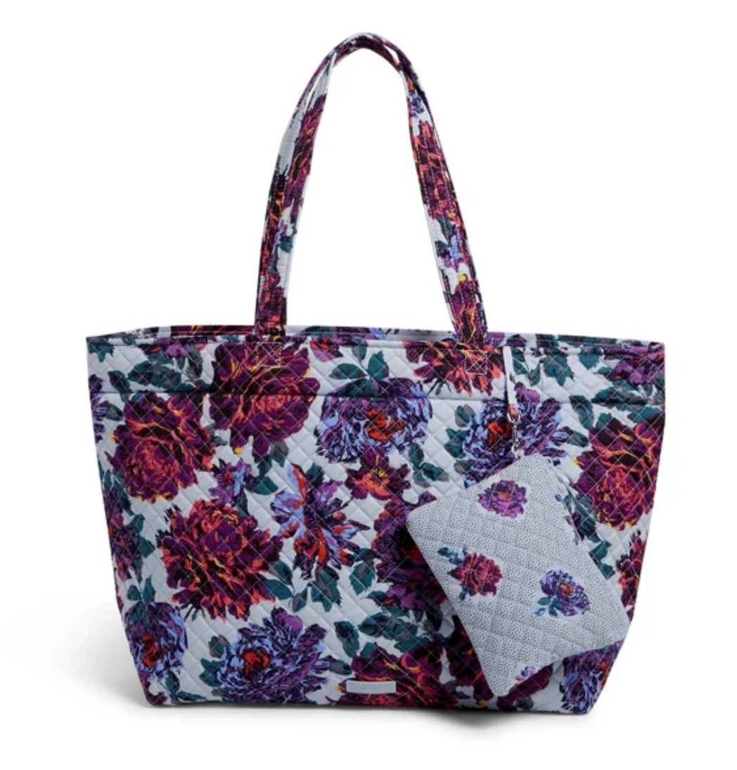 LARGE TOTE SET-NEON BLOOMS