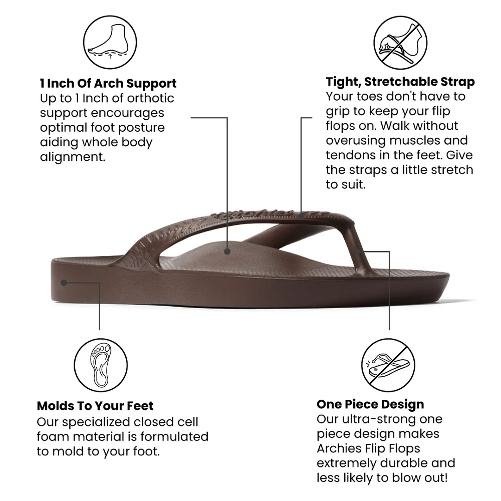 Archies Flip Flops Browm