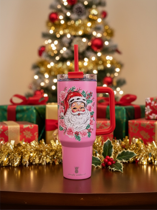 SS Christmas Tumbler Pink Santa