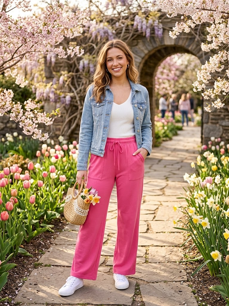 SS Flare Pants Pink