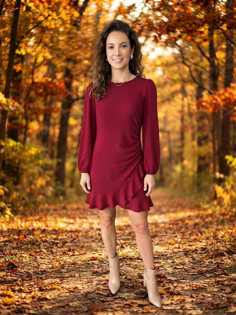 Dark Red Dress