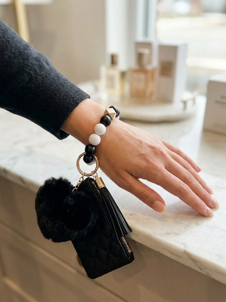 Beaded Bangle Heart Wristlet