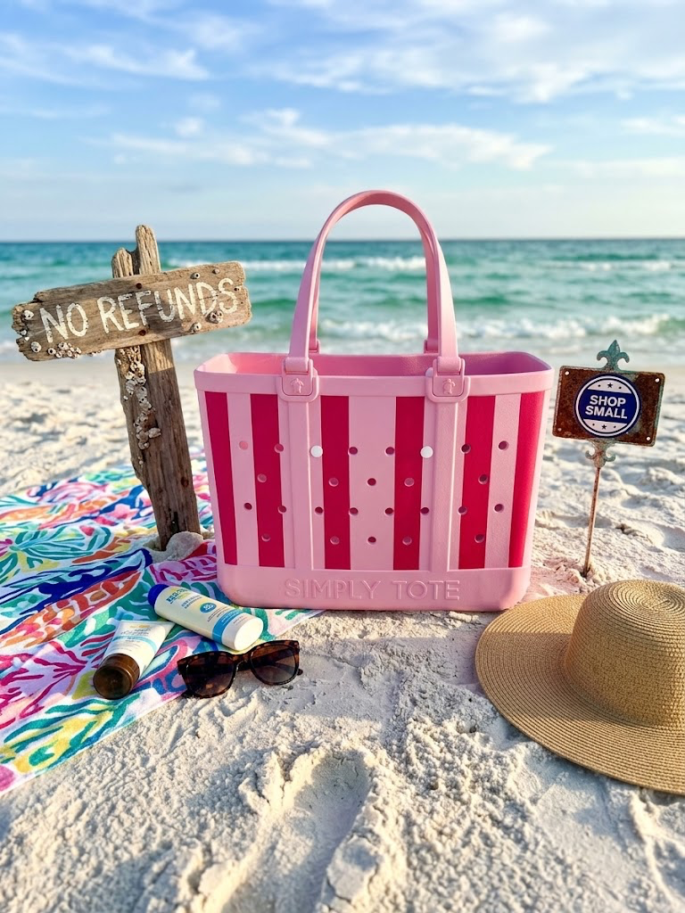 SS Tote Stripe Berry