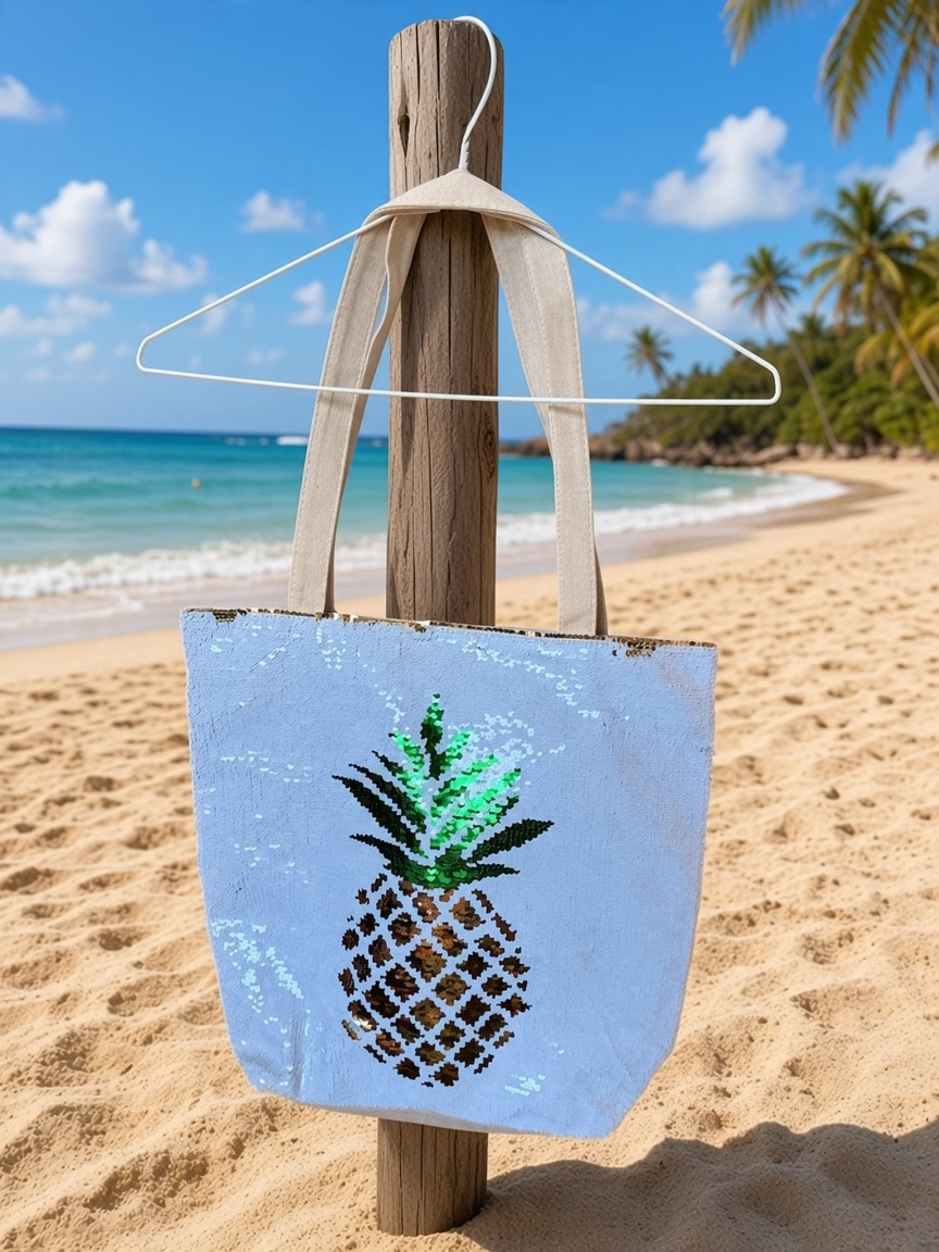 LOF Sequin Pineapple Tote