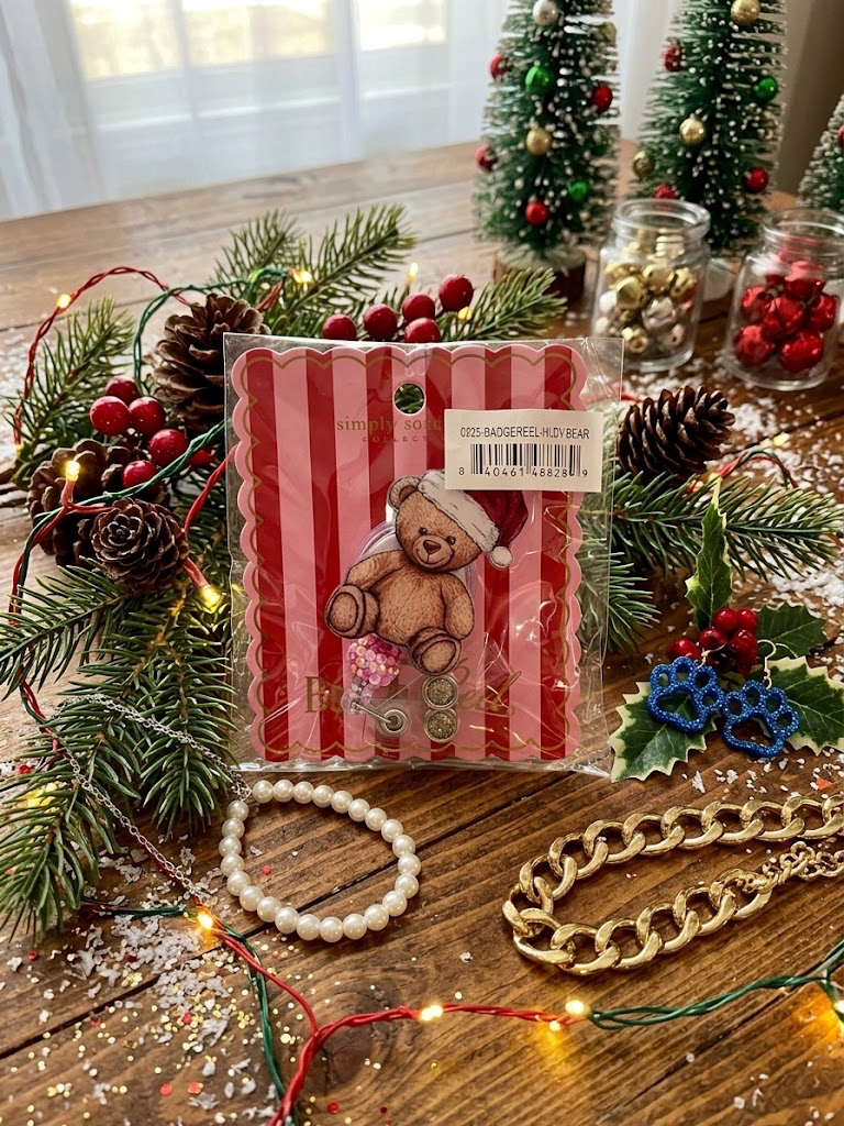 SS Christmas Badge Reel Bear