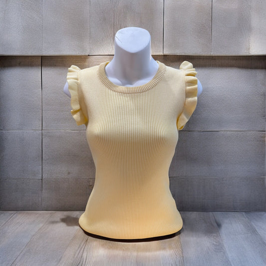 YELLOW RUFFLE SLEEVE