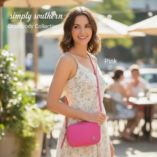 Simply Southern Leather Crossbody Pink