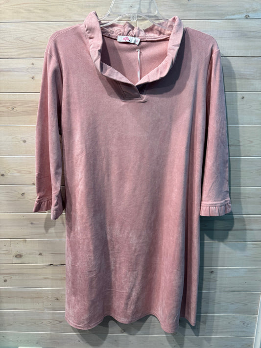 ARYEH PINK SUEDE DRESS