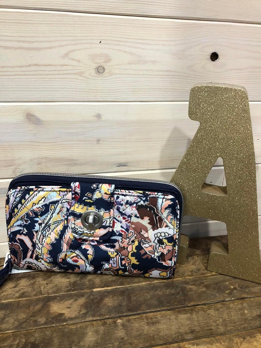 VERA BRADLEY RFID TURNLOCK WALLET TANGIER PAISLEY