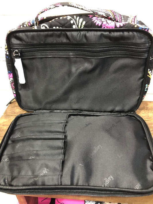 VERA BRADLEY LARGE BLUSH & BRUSH MAKEUP CASE BANDANA SWIRL