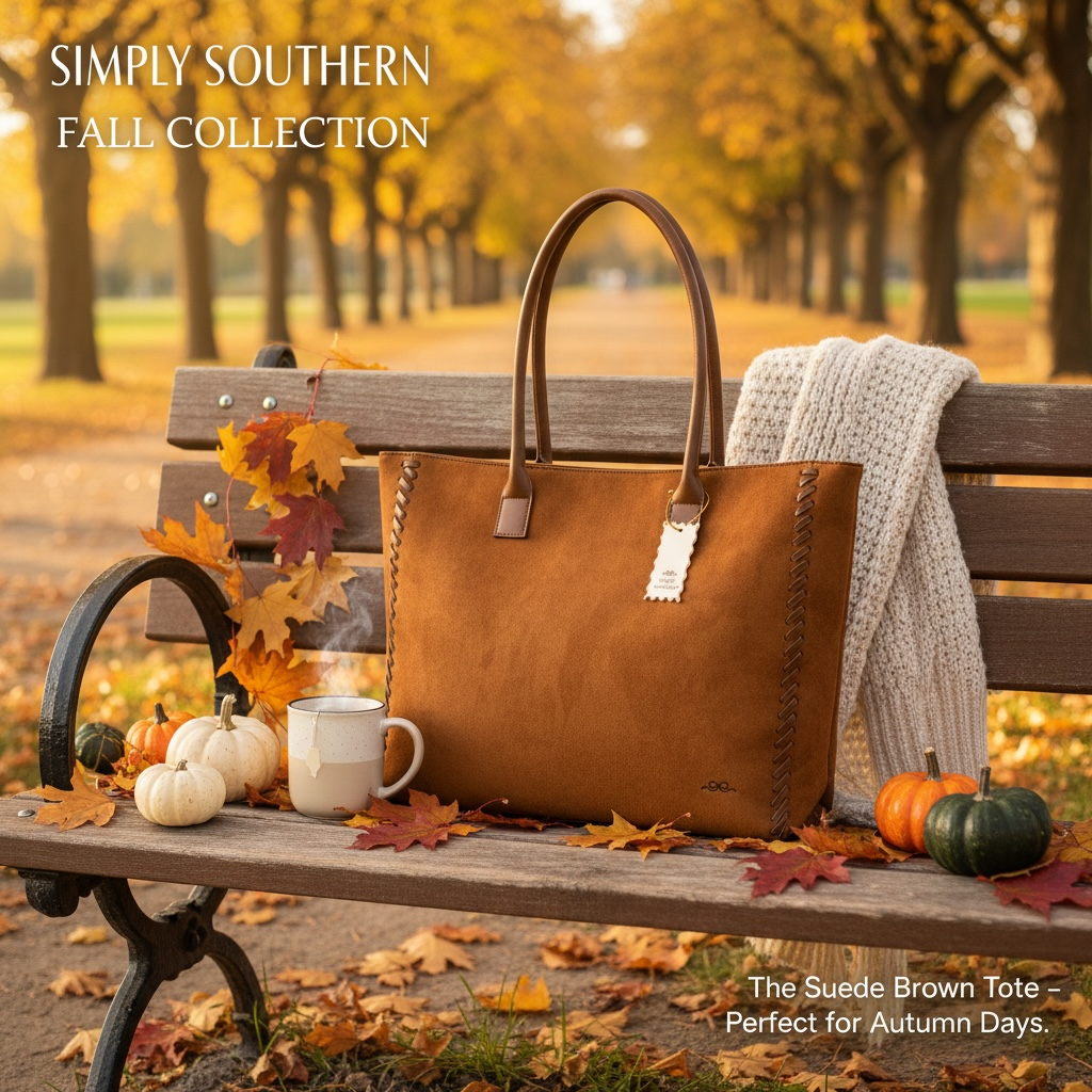 Simply Southern Suede Brown Tote