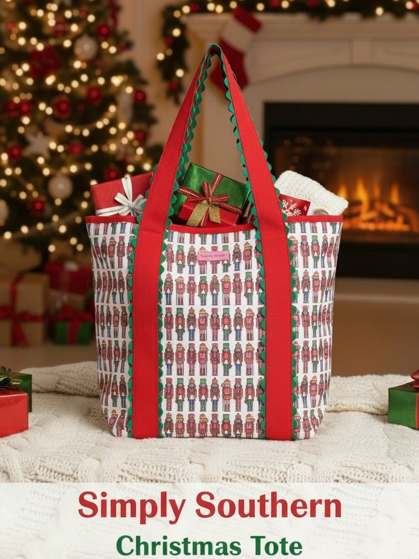 Simply Southern Christmas Tote Nutcracker