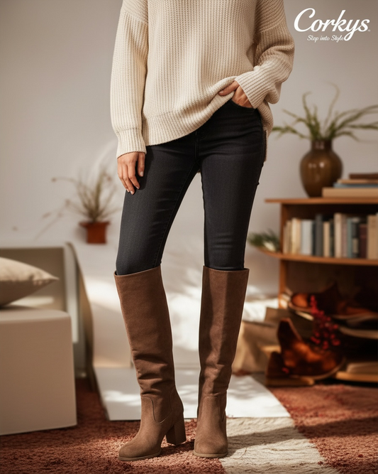 Corkys Hot DateTobacco  Faux Suede