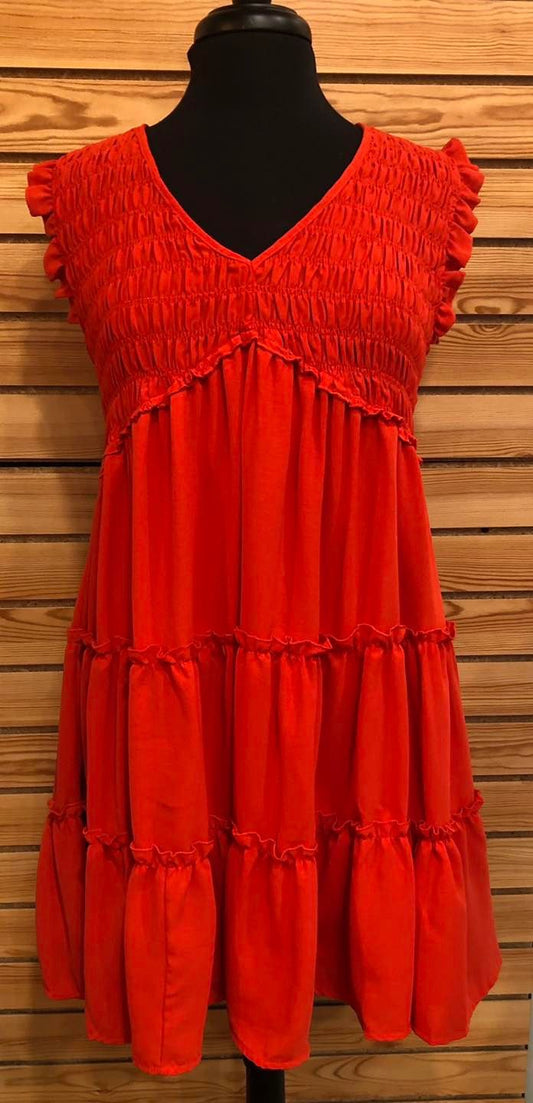 PEASANT DRESS RED