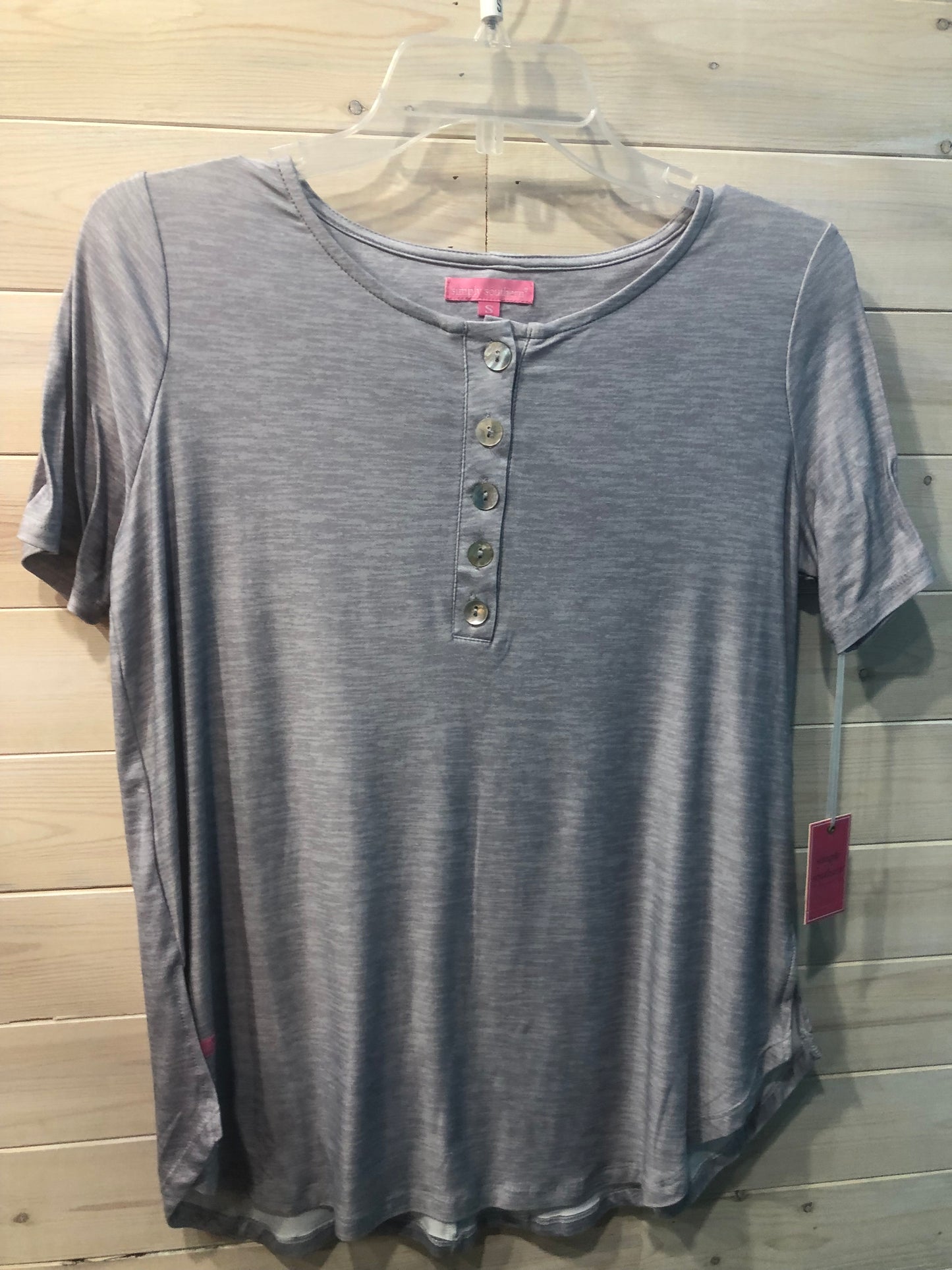 SIMPLY SOUTHERN BUTTON TOP GRAY