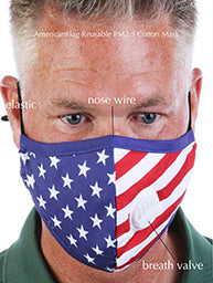 American Flag Face Mask with Vent