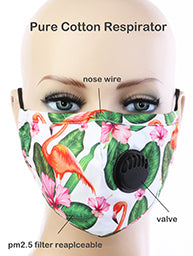 Flamingo Face Mask with a Vent