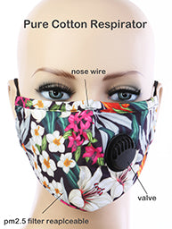 Floral Face Mask with a vent