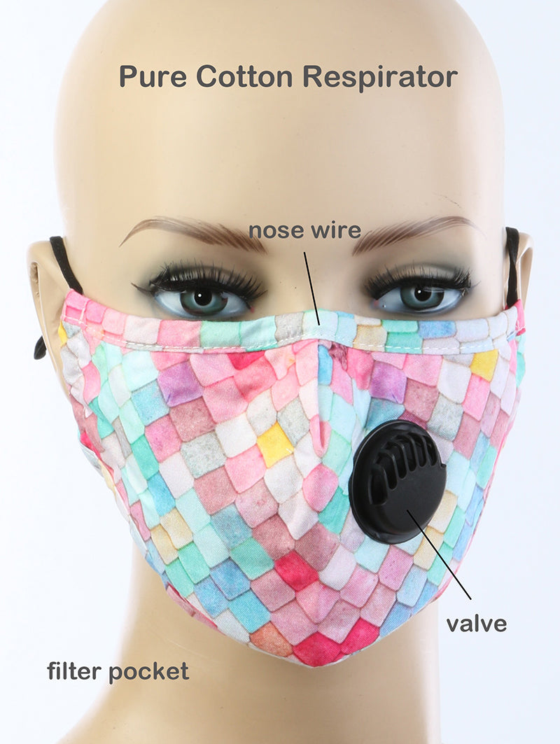 Pastel Color Block Face Mask