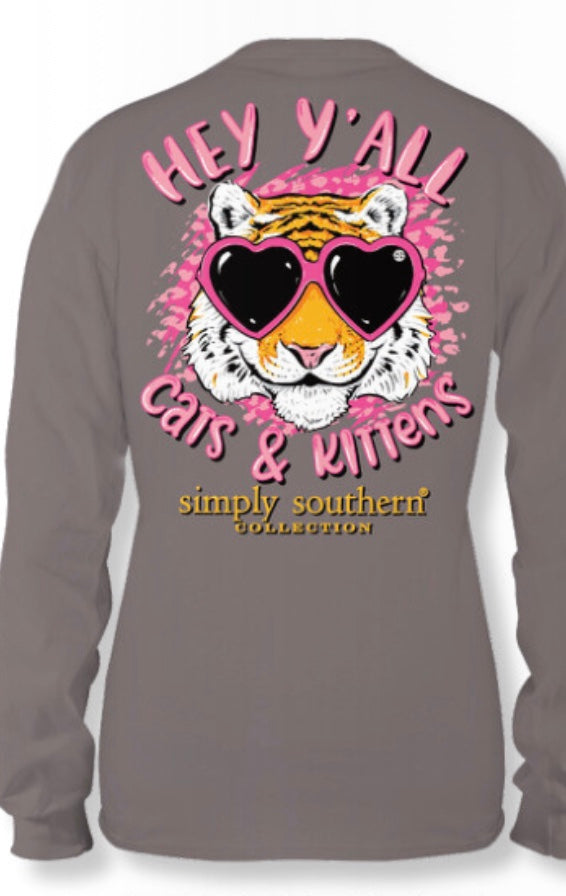 HEY Y'ALL CATS AND KITTENS LONG SLEEVE