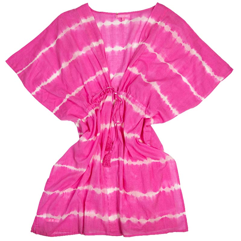 SIMPLY SOUTHERN TASSEL COVERUP-TIE DYE PINK