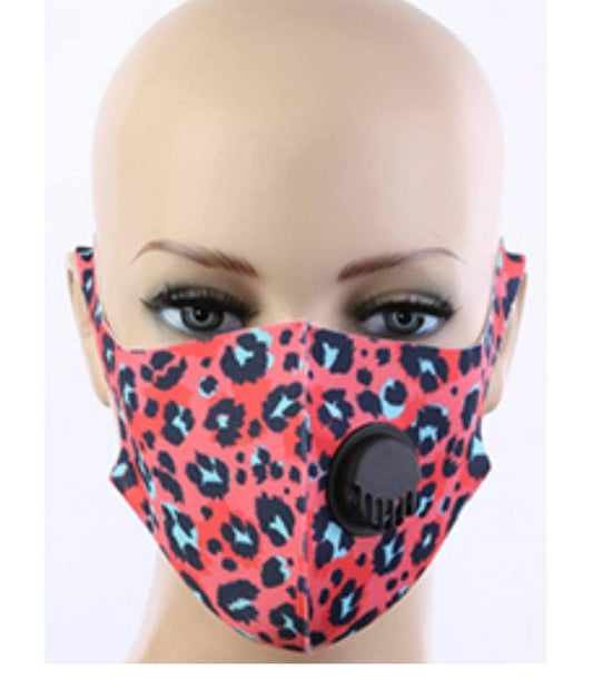 FACE MASK-PINK LEOPARD