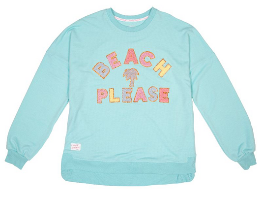 SIMPLY SOUTHERN SPARKLE LETTER PULLOVER-BEACH