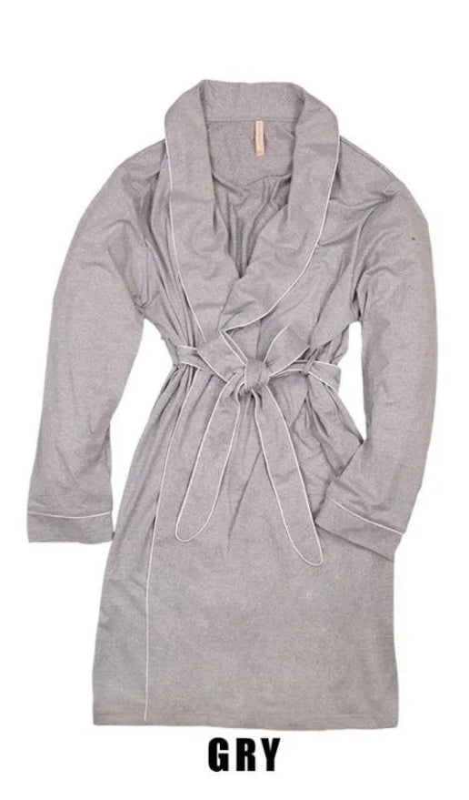 O/S LIGHT WEIGHT ROBE BY SIMPLY SOUTHERN-GRAY